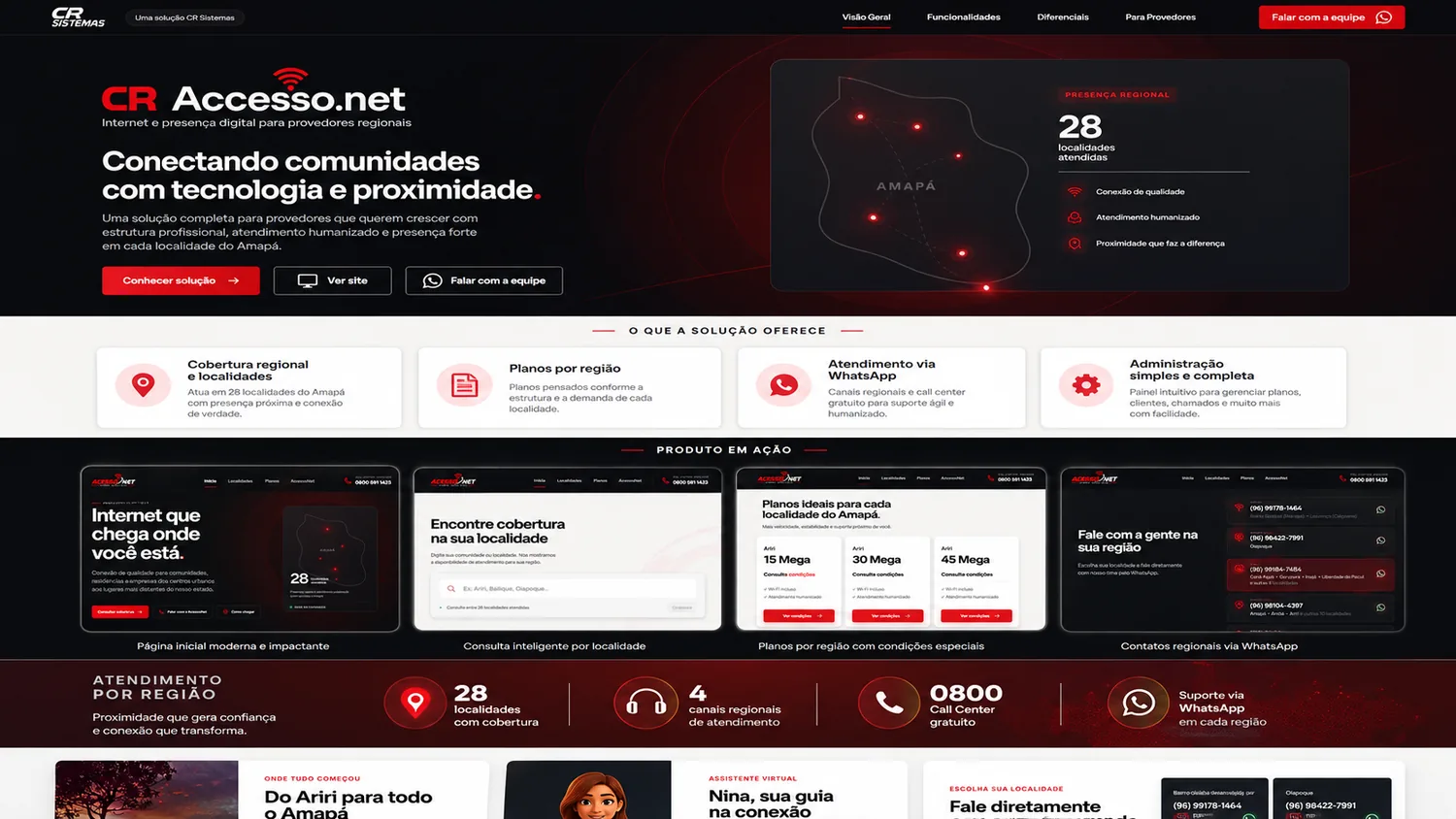 Tela real do CR Accesso.net