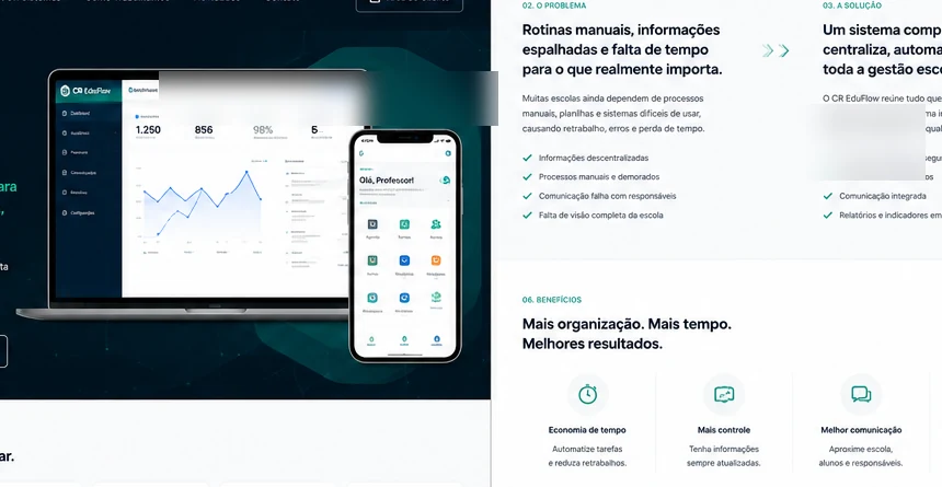 Dashboard no CR EduFlow